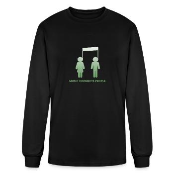 Music Connects People - Men's Long Sleeve T-Shirt - black - Front