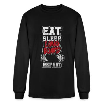 Longboard Longboarder Sport Sk8 - Men's Long Sleeve T-Shirt - black - Front
