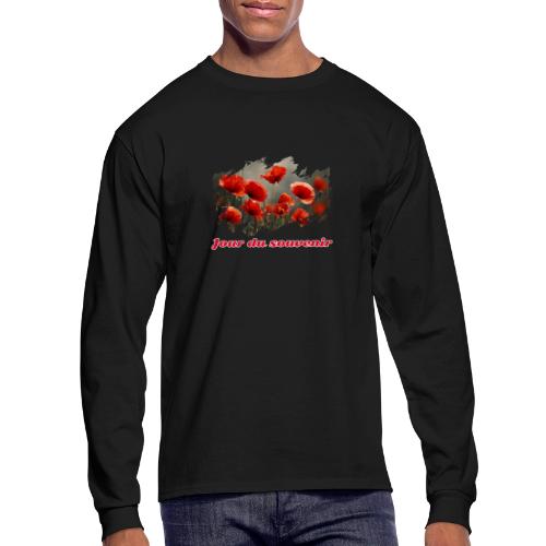 Remembrance Day with Poppies - Men's Long Sleeve T-Shirt