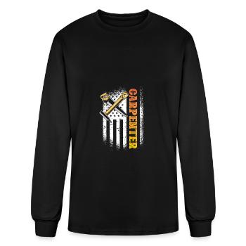 Funny Carpenter Craftsman Tool Fun Lovers - Men's Long Sleeve T-Shirt - black - Front