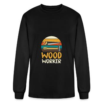Funny Carpenter Craftsman Tool Fun Lovers - Men's Long Sleeve T-Shirt - black - Front