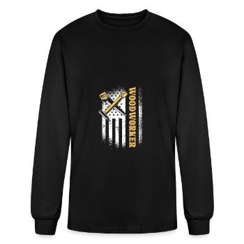 Funny Carpenter Craftsman Tool Fun Lovers - Men's Long Sleeve T-Shirt - black - Front