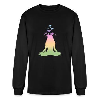 Meditation - Men's Long Sleeve T-Shirt - black - Front