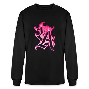 LA Tattoo Initials - Men's Long Sleeve T-Shirt - black - Front