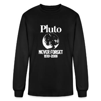 PLUTO NEVER FORGET - Men's Long Sleeve T-Shirt - black - Front