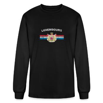 Luxembourger Flag Shirt - Luxembourger Emblem & Lu - Men's Long Sleeve T-Shirt - black - Front