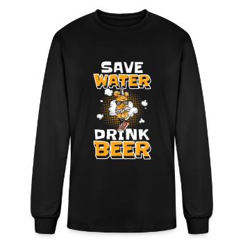Comic Illustration - Men's Long Sleeve T-Shirt - black - Front