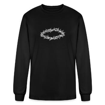 Crown of thorns (white) - Men's Long Sleeve T-Shirt - black - Front