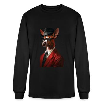 Basenji - Men's Long Sleeve T-Shirt - black - Front