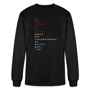 EDM Electronic Music Do Not Invite Me - Men's Long Sleeve T-Shirt - black - Front