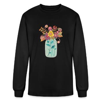 Flowers Everyday - Men's Long Sleeve T-Shirt - black - Front