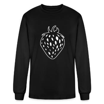 Strawberry Fruit Berries - Men's Long Sleeve T-Shirt - black - Front