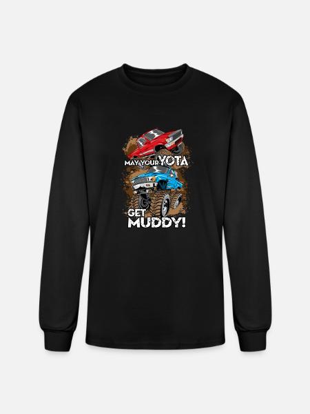Toyota Trucks Get Muddy - Men's Long Sleeve T-Shirt - black