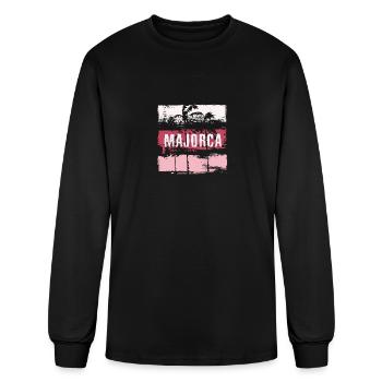 Majorca Spain Mallorca Vacation Souvenir Abstract - Men's Long Sleeve T-Shirt - black - Front