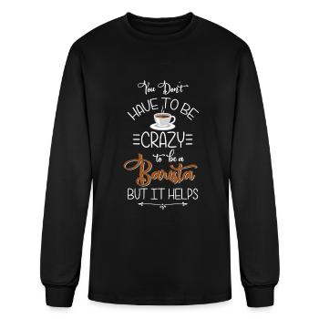 Barista Profession Coffee Lover Bar - Men's Long Sleeve T-Shirt - black - Front