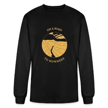 ON A ROAD TO NOWHERE - Men's Long Sleeve T-Shirt - black - Front