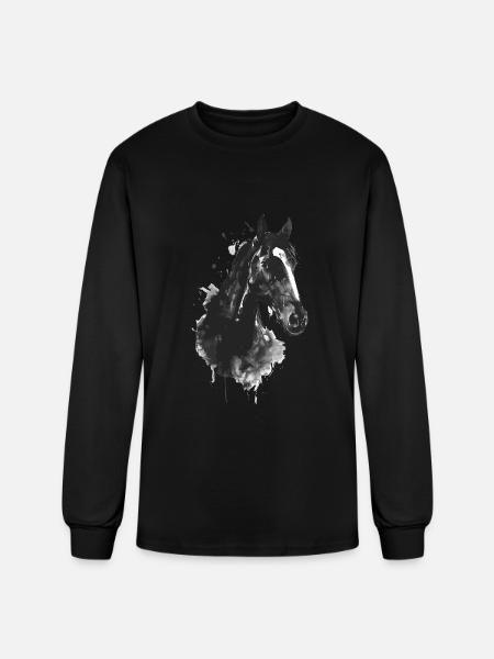 Horse - Men's Long Sleeve T-Shirt - black