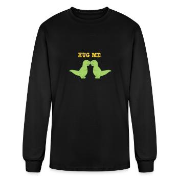 Hug me - Men's Long Sleeve T-Shirt - black - Front