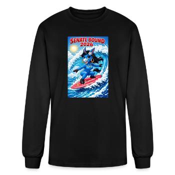 Surfing To The Senate - Men's Long Sleeve T-Shirt - black - Front