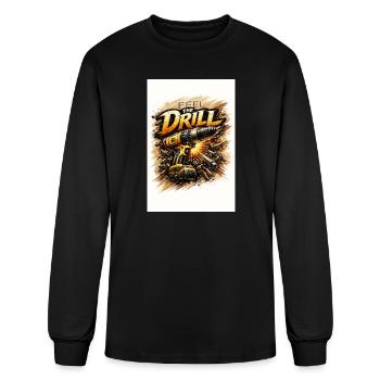 Feel the Drill Burst - Men's Long Sleeve T-Shirt - black - Front
