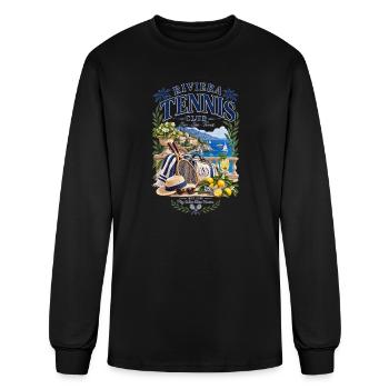 Riviera Tennis Club Coastal Crest - Men's Long Sleeve T-Shirt - black - Front