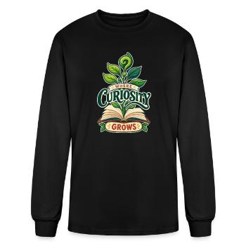 Where Curiosity Grows - Men's Long Sleeve T-Shirt - black - Front