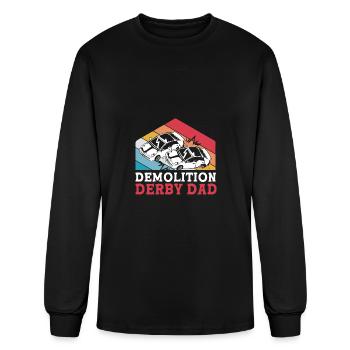 Vintage Demo Derby Driver Demolition Derby Dad - Men's Long Sleeve T-Shirt - black - Front