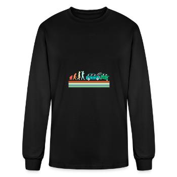 Retro Derby Driver Demolition Derby Evolution - Men's Long Sleeve T-Shirt - black - Front