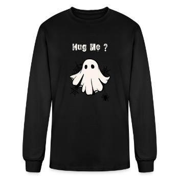 hug me - Men's Long Sleeve T-Shirt - black - Front