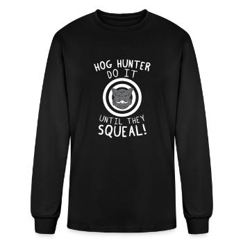 Hog Hunting - Men's Long Sleeve T-Shirt - black - Front