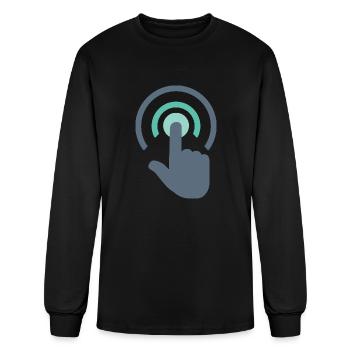 Touch screen hand gesture icon - Men's Long Sleeve T-Shirt - black - Front