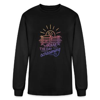Start Screaming - Men's Long Sleeve T-Shirt - black - Front