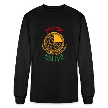 Professional Pizza Eater - Men's Long Sleeve T-Shirt - black - Front