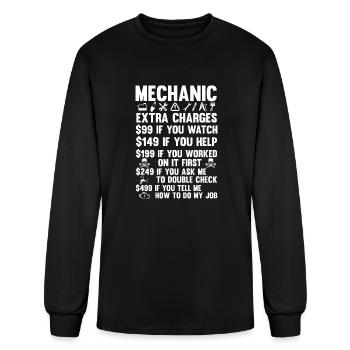 Mechanic Extra Charges - Men's Long Sleeve T-Shirt - black - Front