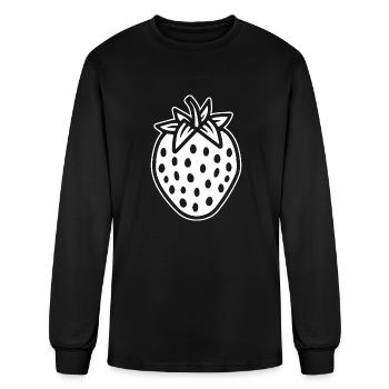Strawberry Fruit Berries - Men's Long Sleeve T-Shirt - black - Front