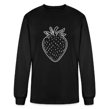 Strawberry Fruit Berries - Men's Long Sleeve T-Shirt - black - Front