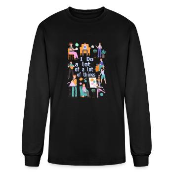 I do a lot of a lot of things activity version - Men's Long Sleeve T-Shirt - black - Front