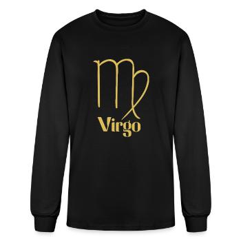 Virgo Zodiac Sign - Men's Long Sleeve T-Shirt - black - Front