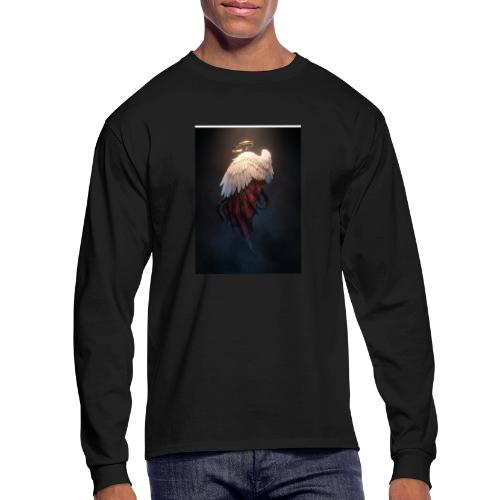 Angel vs Demon Wings Dark Aesthetic Gothic T-Shirt - Men's Long Sleeve T-Shirt