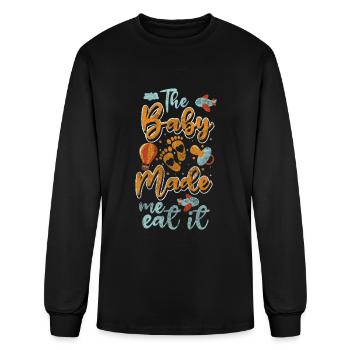 Pregnancy Baby Bump Great Love Baby Feet - Men's Long Sleeve T-Shirt - black - Front
