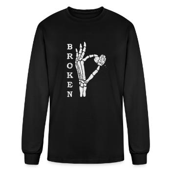 Broken Heart - Men's Long Sleeve T-Shirt - black - Front