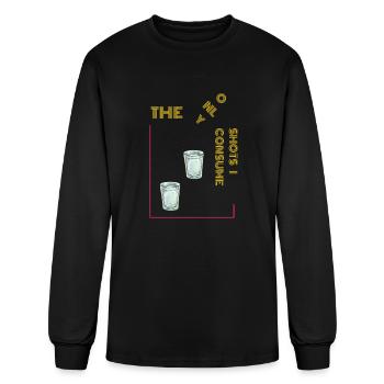 The only shots I consume - Men's Long Sleeve T-Shirt - black - Front