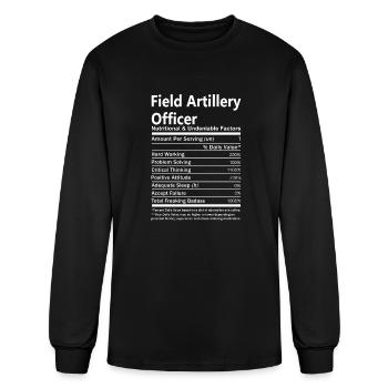 Field Artillery Officer T Shirt - Nutritional And - Men's Long Sleeve T-Shirt - black - Front