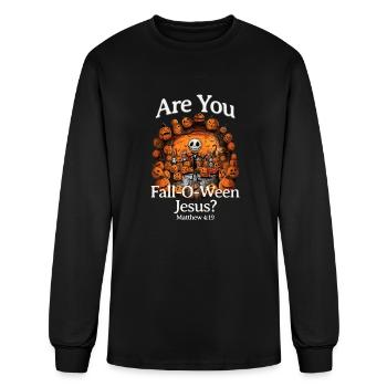 Are You Falloween Jesus Shirt, Faith Apparel, Matt - Men's Long Sleeve T-Shirt - black - Front