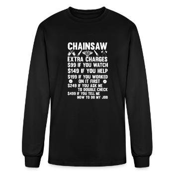 Chainsaw Extra Charges - Men's Long Sleeve T-Shirt - black - Front