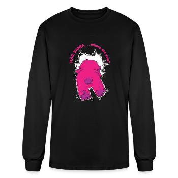 Hail Santa Funny - Men's Long Sleeve T-Shirt - black - Front