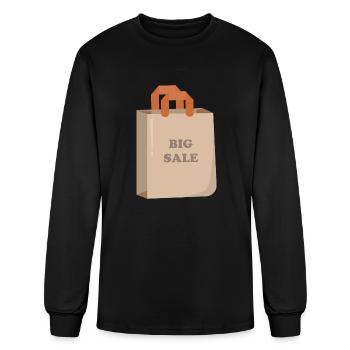 SHOP BAG ILLUSTRATION - Men's Long Sleeve T-Shirt - black - Front
