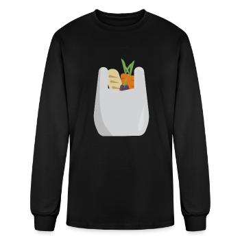 SHOP BAG ILLUSTRATION - Men's Long Sleeve T-Shirt - black - Front