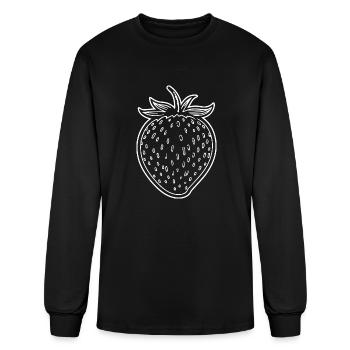 Strawberry Fruit Berries - Men's Long Sleeve T-Shirt - black - Front