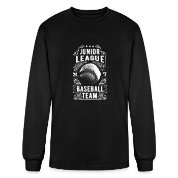 Junior league Baseball team - Men's Long Sleeve T-Shirt - black - Front